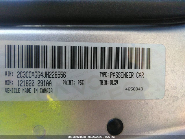 2C3CCAGG4JH226556 Chrysler 300 300s