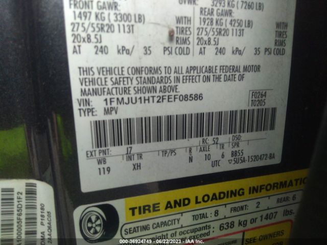 1FMJU1HT2FEF08586 Ford Expedition Xlt/king Ranch
