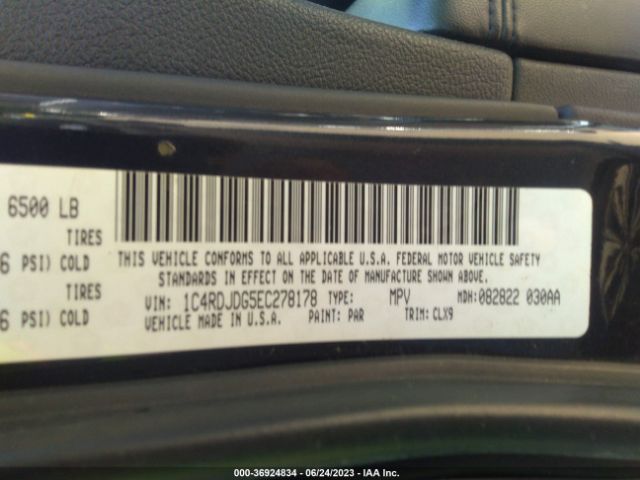 1C4RDJDG5EC278178 Dodge DURANGO LIMITED