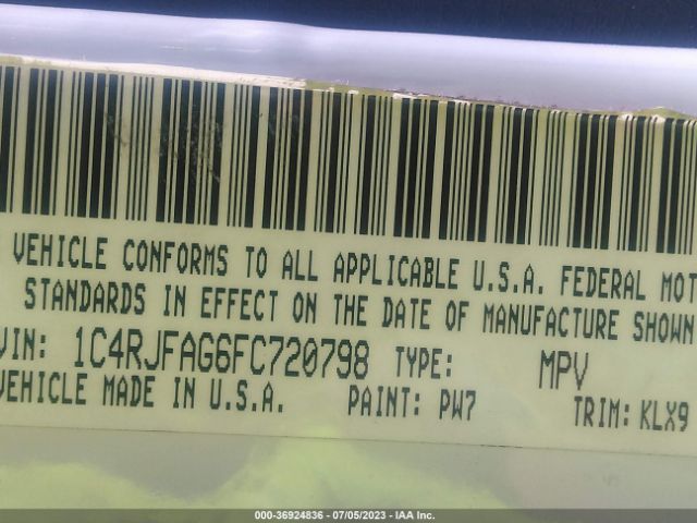 1C4RJFAG6FC720798 Jeep Grand Cherokee Altitude