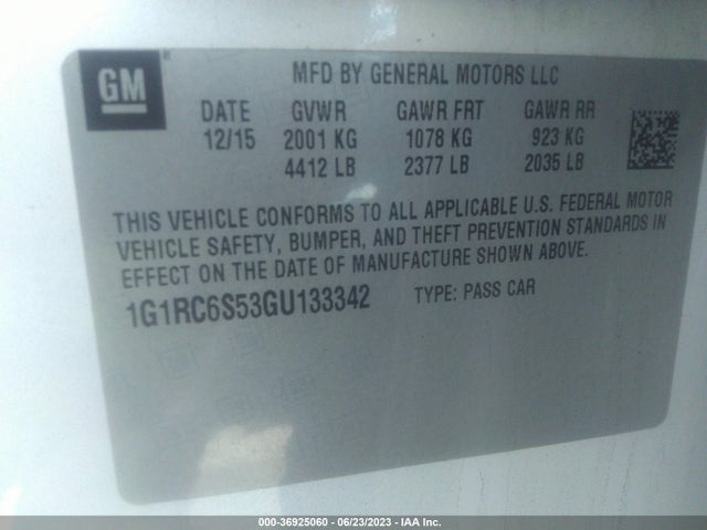 Chevrolet VOLT LT 2016 1G1RC6S53GU133342 Image 16