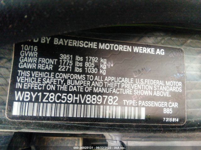 WBY1Z8C59HV889782 BMW I3