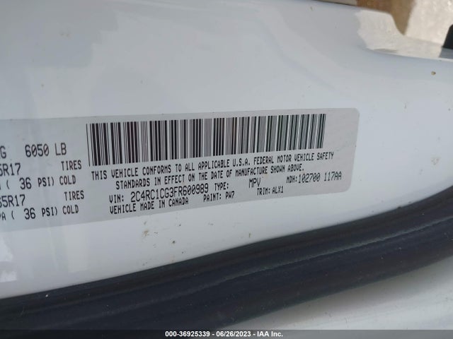 2C4RC1CG3FR600989 Chrysler Town & Country Touring-l