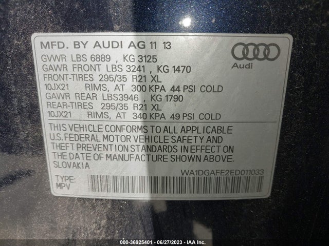 WA1DGAFE2ED011033 Audi Q7 3.0t S Line Prestige