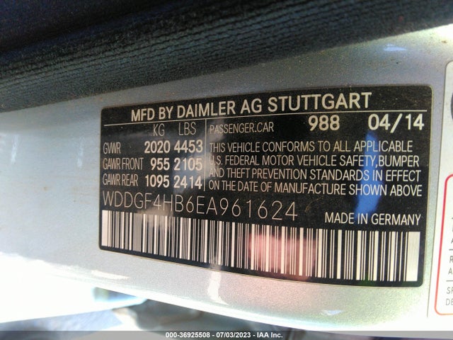 WDDGF4HB6EA961624 Mercedes-Benz C-class C 250
