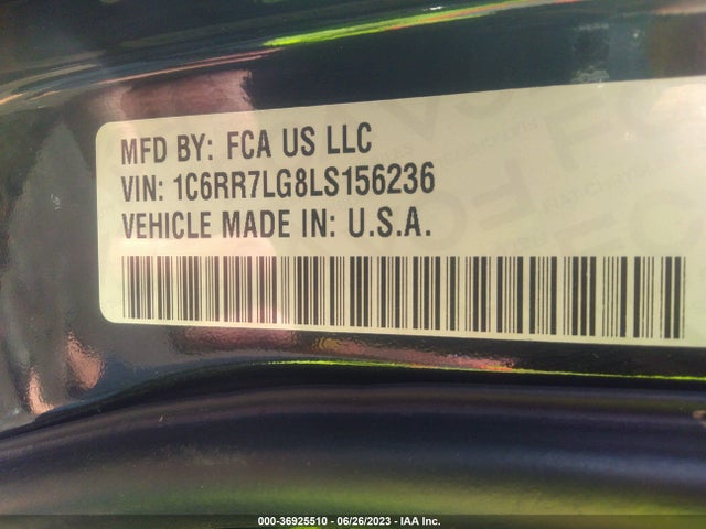 1C6RR7LG8LS156236 RAM 1500 Classic Warlock