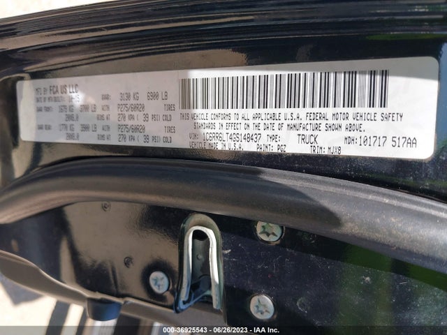 1C6RR6LT4GS148437 RAM 1500 Lone Star
