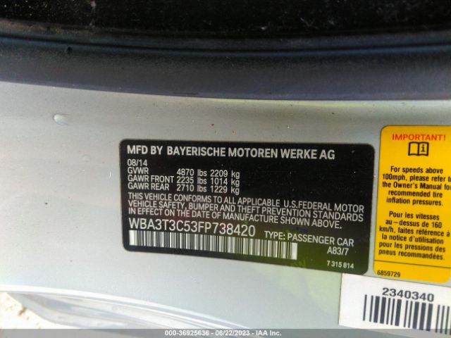 WBA3T3C53FP738420 BMW 4 Series 435i