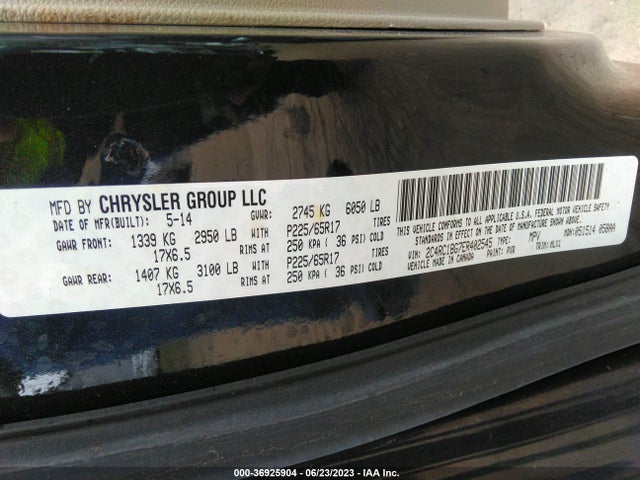 2C4RC1BG7ER402545 Chrysler Town & Country Touring