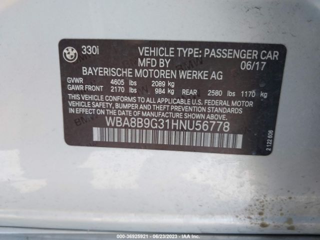 WBA8B9G31HNU56778 BMW 330I