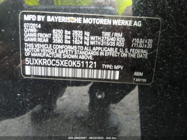 5UXKR0C5XE0K51121 BMW X5 Xdrive35i