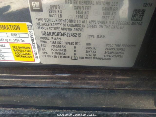 5GAKRCKD4FJ246215 Buick Enclave Premium