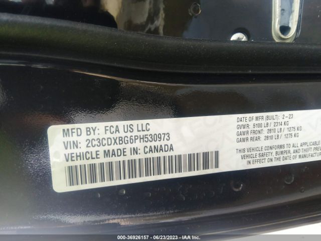 2C3CDXBG6PH530973 Dodge Charger Sxt