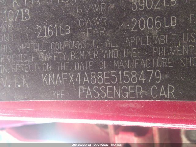 KNAFX4A88E5158479 KIA FORTE EX
