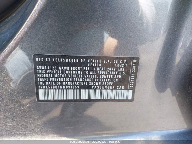 3VWE57BU1MM091859 Volkswagen JETTA SEL