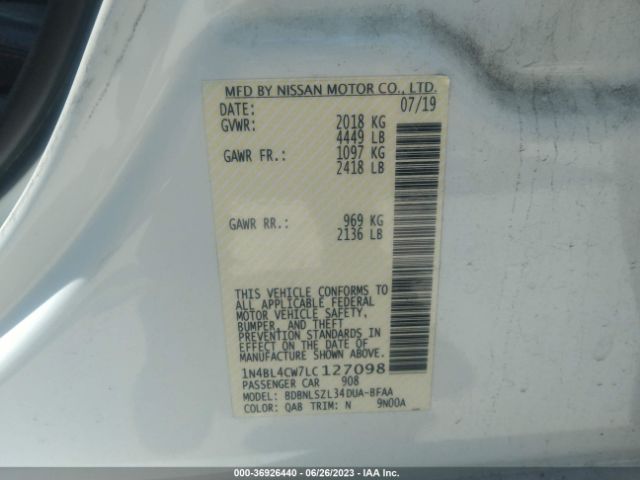1N4BL4CW7LC127098 Nissan Altima 2.5 Sr