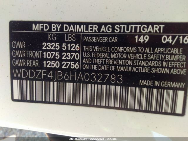 WDDZF4JB6HA032783 Mercedes-Benz E-class E 300