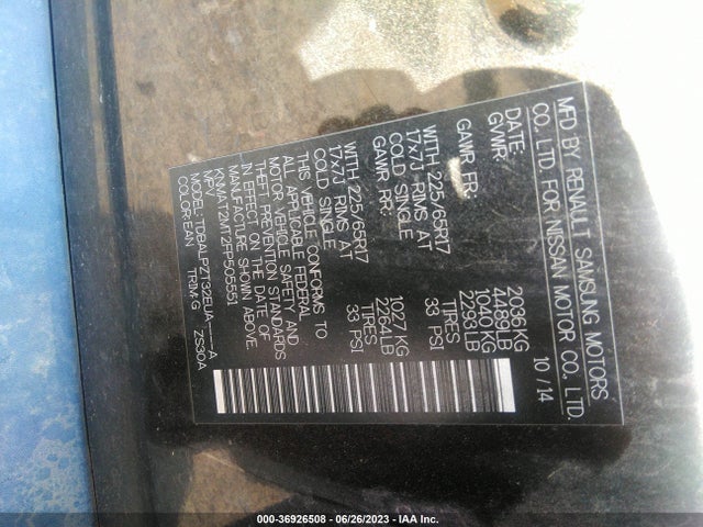 Nissan ROGUE S 2015 KNMAT2MT2FP505551 Image 9