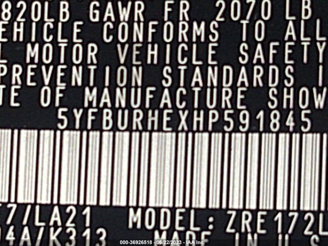 Toyota Corolla L/le/xle/se 2017 5YFBURHEXHP591845 Image 16