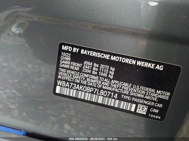 2023 BMW 2 Series, VIN: WBA73AK08P7L80714