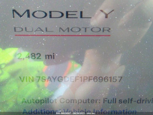 7SAYGDEF1PF696157 Tesla Model Y Performance