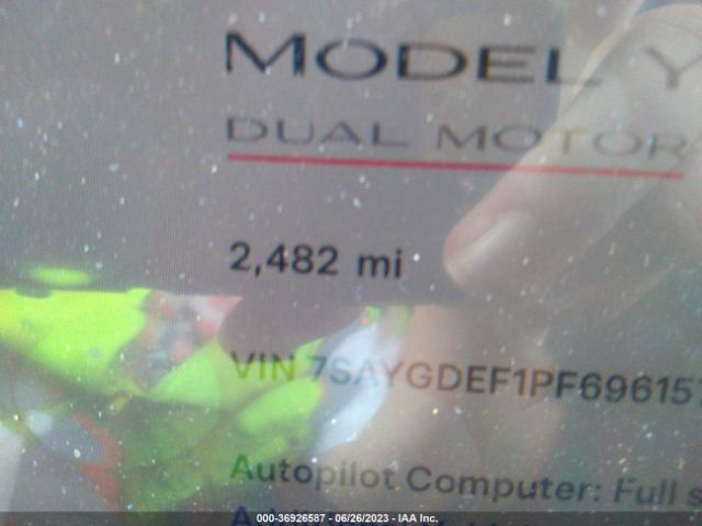 7SAYGDEF1PF696157 Tesla Model Y Performance