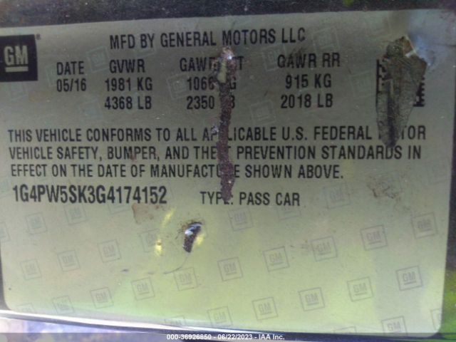 1G4PW5SK3G4174152 Buick Verano Sport Touring