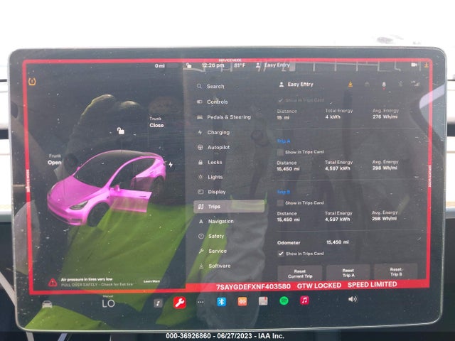 Tesla Model Y Performance 2022 7SAYGDEFXNF403580 Image 9