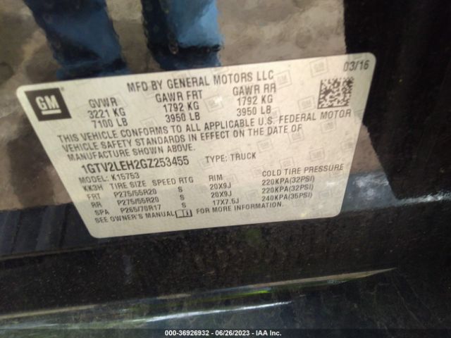 1GTV2LEH2GZ253455 GMC SIERRA 1500