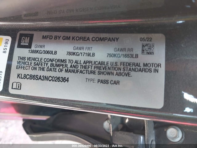 Chevrolet SPARK LS 2022 KL8CB6SA3NC026364 Image 9