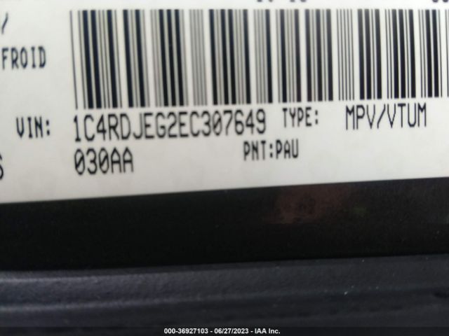 1C4RDJEG2EC307649 Dodge Durango Citadel