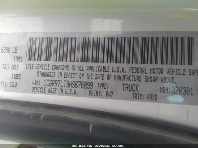 1C6RR7LT9HS676899 RAM 1500 Slt