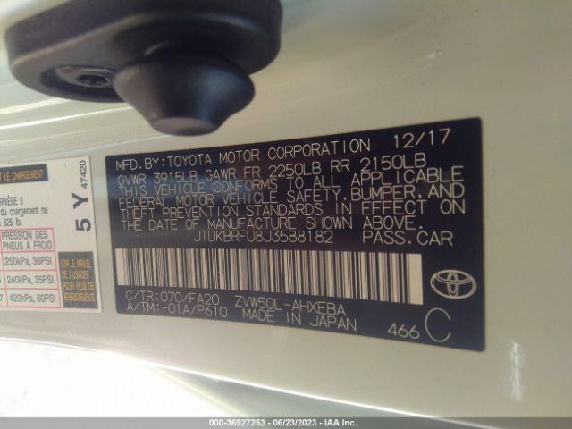 Toyota Prius Two/two Eco/three 2018 JTDKBRFU8J3588182 Image 16