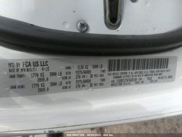 1C6RR7UT9FS685338 RAM 1500 Sport