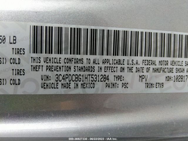 3C4PDCBG1HT531284 Dodge Journey Sxt