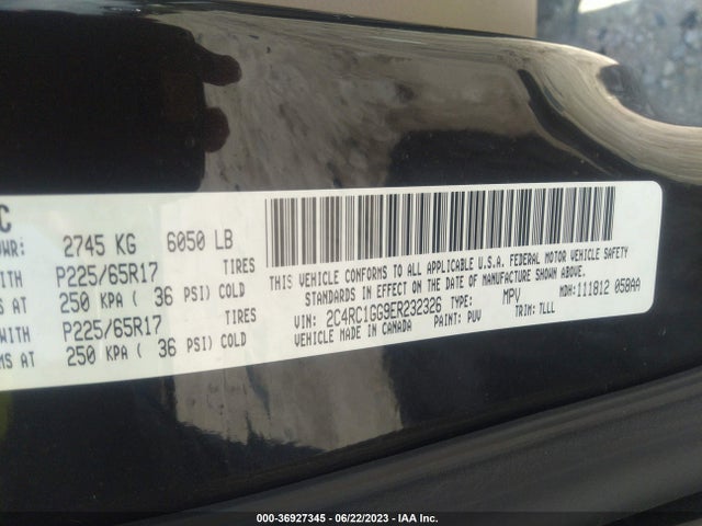 2C4RC1GG9ER232326 Chrysler Town & Country Limited