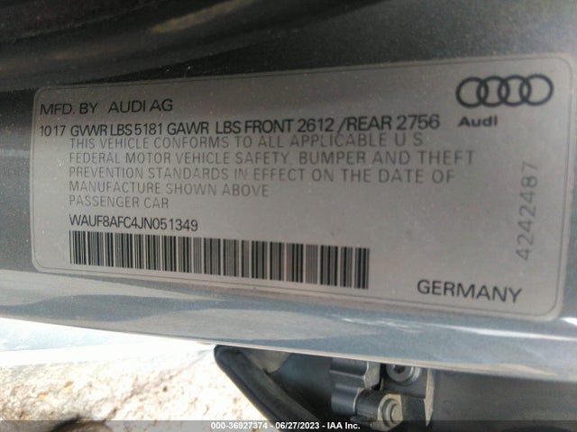 WAUF8AFC4JN051349 Audi A6 Premium/sport