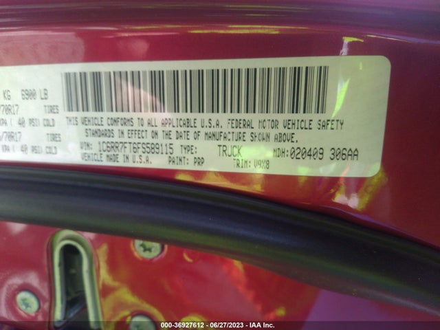 1C6RR7FT6FS589115 RAM 1500 Tradesman