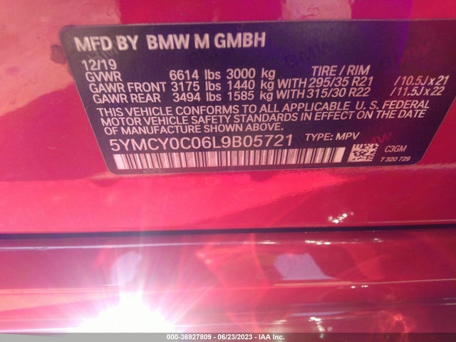 BMW X6 M Competition 2020 аукцион фото