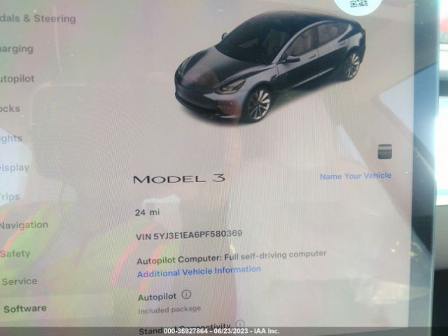 5YJ3E1EA6PF580369 Tesla MODEL 3