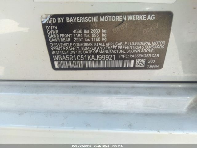 WBA5R1C51KAJ99921 BMW 3 Series 330i