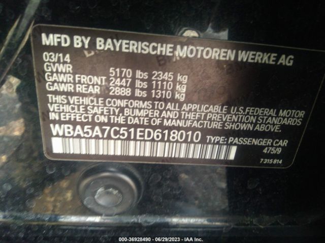 WBA5A7C51ED618010 BMW 5 Series 528i Xdrive