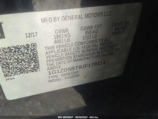 Chevrolet MALIBU LT 2018 1G1ZD5ST9JF179114 Image 9