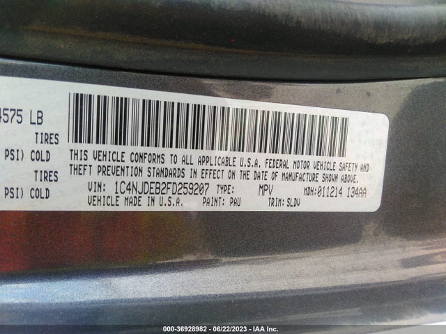 1C4NJDEB2FD259207 Jeep Compass High Altitude Edition