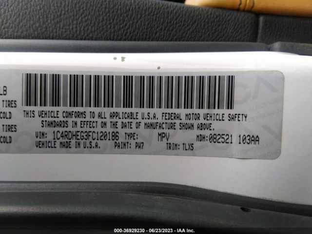 1C4RDHEG3FC120186 Dodge Durango Citadel