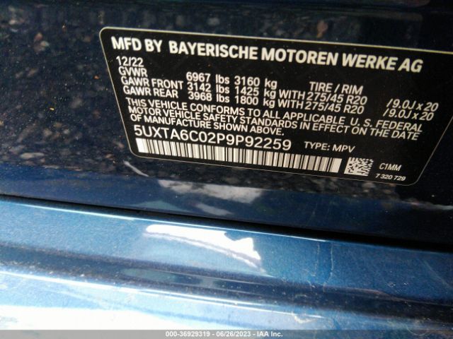 5UXTA6C02P9P92259 BMW X5 Xdrive45e