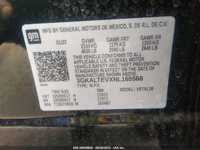 3GKALTEVXNL165568 GMC Terrain Sle
