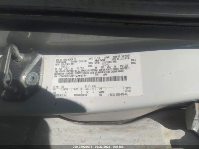 1FMCU0GX0FUA68784 Ford ESCAPE SE