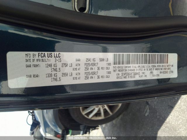 3C4PDDBGXFT660465 Dodge Journey Sxt
