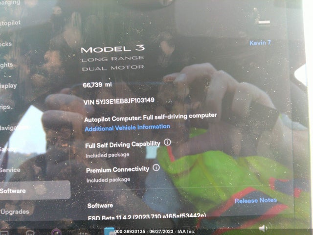 Tesla Model 3 Long Range 2018 5YJ3E1EB8JF103149 Image 13